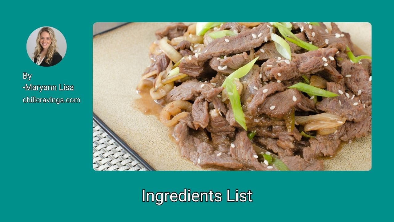 Ingredients List